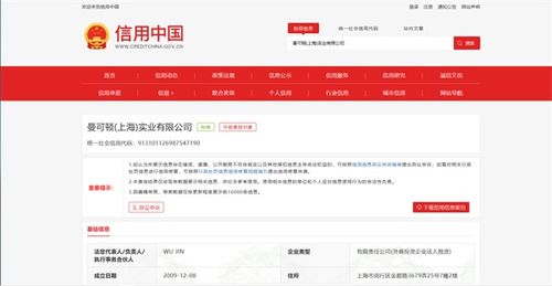 曼可顿 上海 实业有限公司因虚假宣传被罚一万元